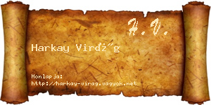 Harkay Virág névjegykártya